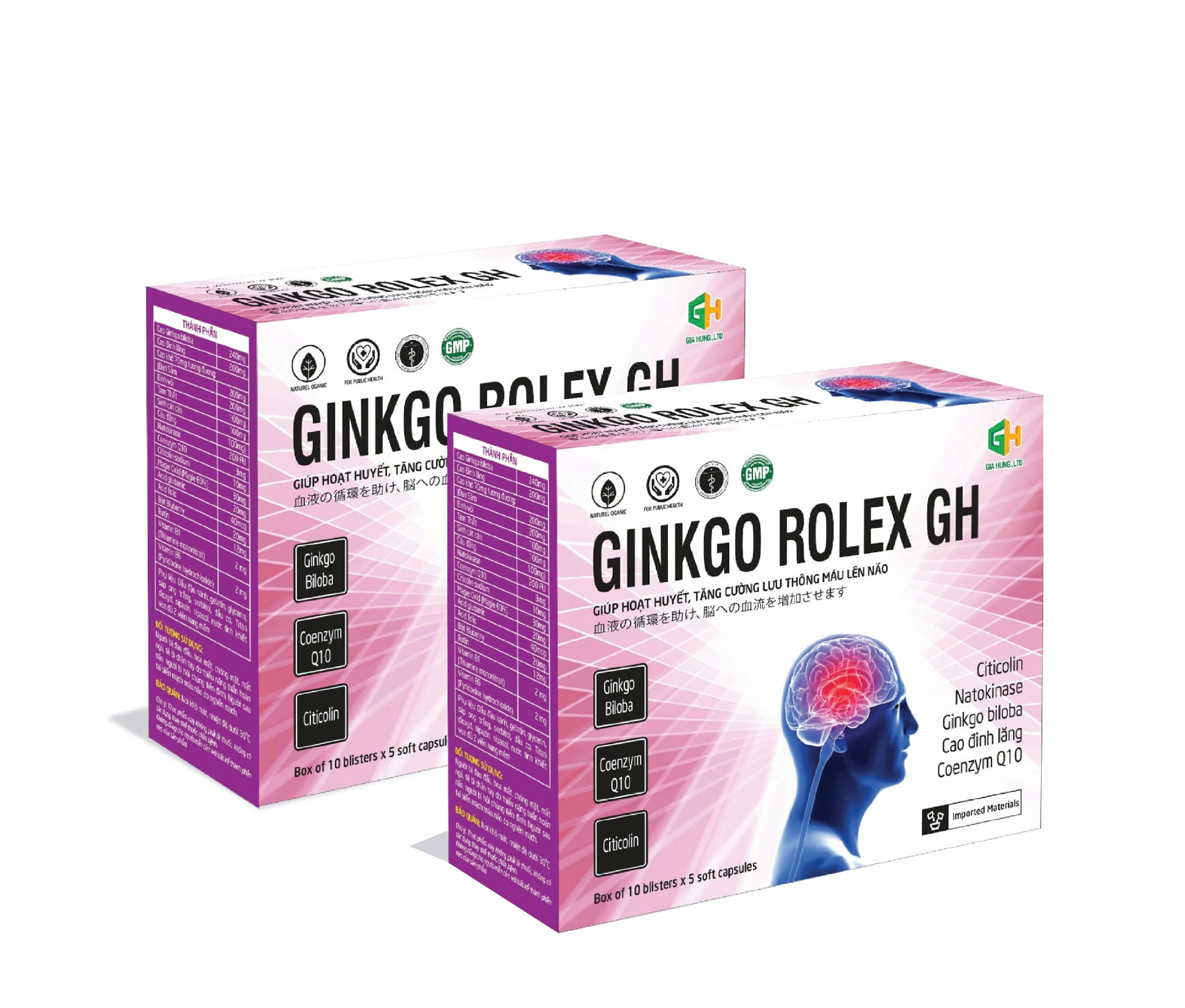 COMBO 2 hộp- Ginkgo Rolex GH ( Tuần hoàn não)