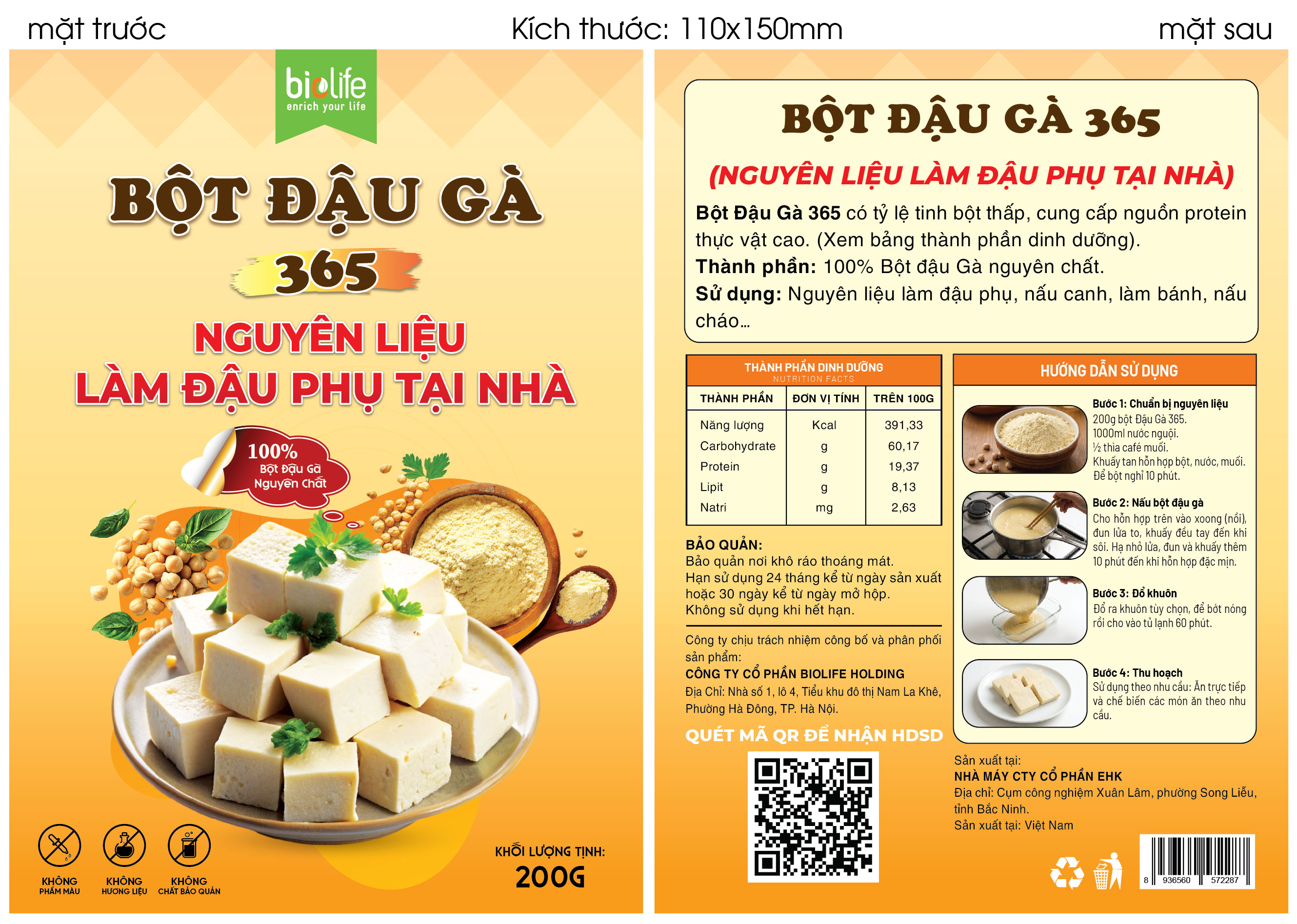 Bột Đậu Gà 365 - 200 Gam